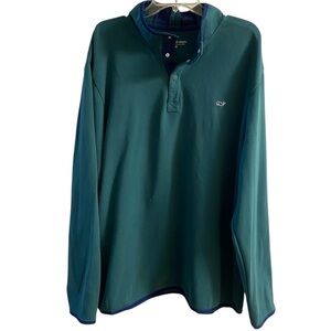 Vineyard Vines green Long Sleeve 1/4 snap sweatshirt XXL